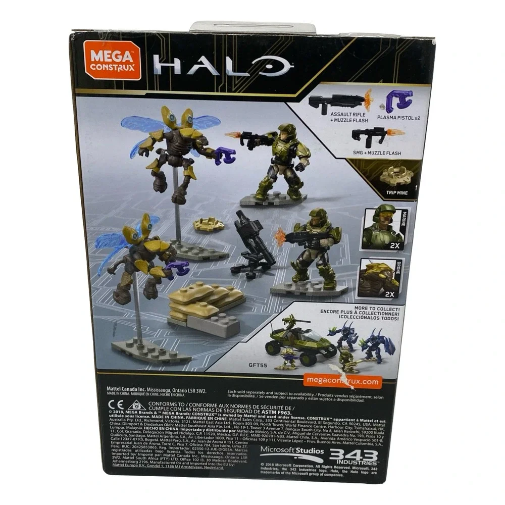 Mega Construx Halo UNSC Marine Defense GFT67 & Skyfire Exosuit GLB73 Set New
